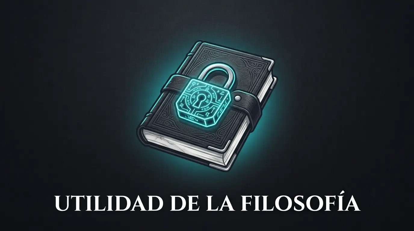Libro medieval de mármol cerrado con un candado de neón brillante sobre fondo oscuro